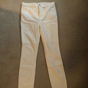 NWT Loft Skinny white corduroy pants